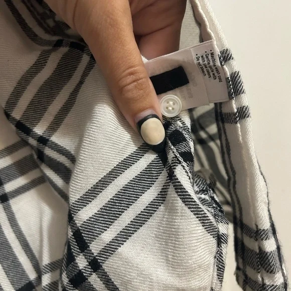 Paige Black and White Plaid Shirt - Picture 8 of 9